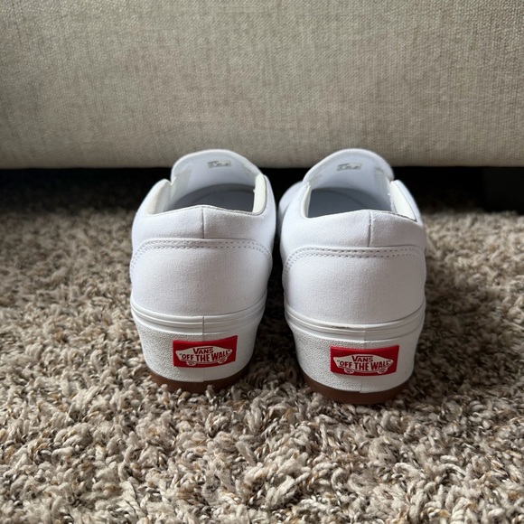 Vans Women's Asher Platform St Shoes Canvas White Size 10 - Picture 7 of 9